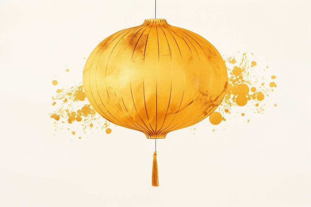 Chinese lamp balloon gold celebration. AI generated Image by rawpixel.