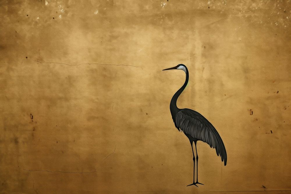Crane animal bird waterfowl. AI generated Image by rawpixel.
