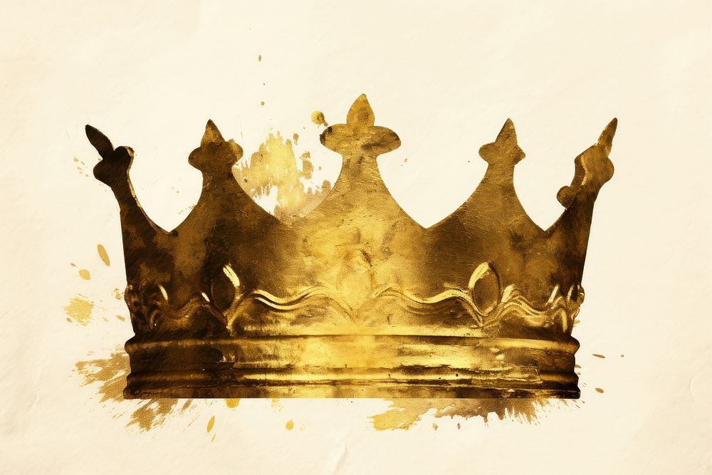 Crown gold accessories splattered. AI generated Image by rawpixel.