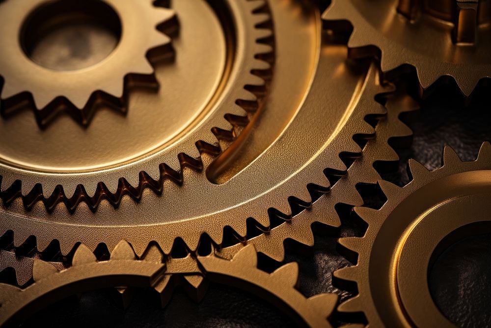 Gear backgrounds gold clockworks. AI generated Image by rawpixel.