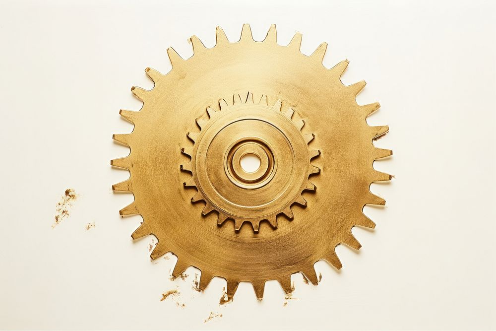 Gear of engineer gold equipment pattern. AI generated Image by rawpixel.
