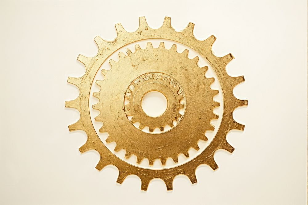 Gear of engineer wheel gold equipment. AI generated Image by rawpixel.