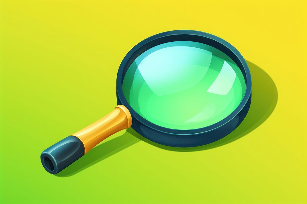 Magnifying glass circle sphere yellow. AI generated Image by rawpixel.