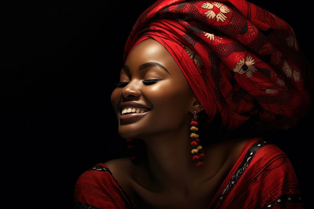 Happy African woman portrait smile happy. AI generated Image by rawpixel.