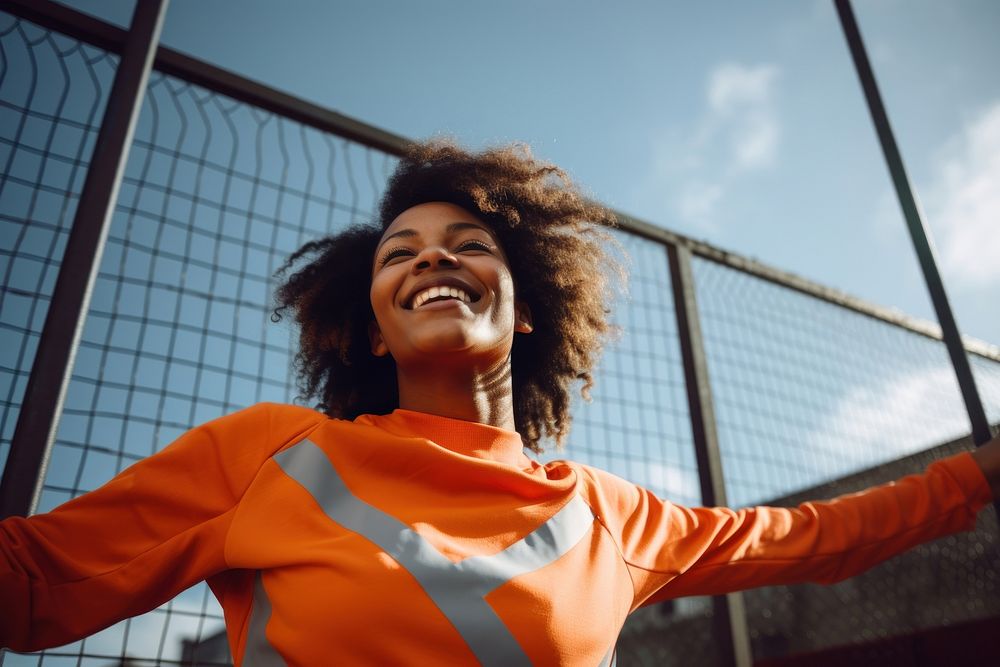 Woman wear sportwear sports adult fence. AI generated Image by rawpixel.