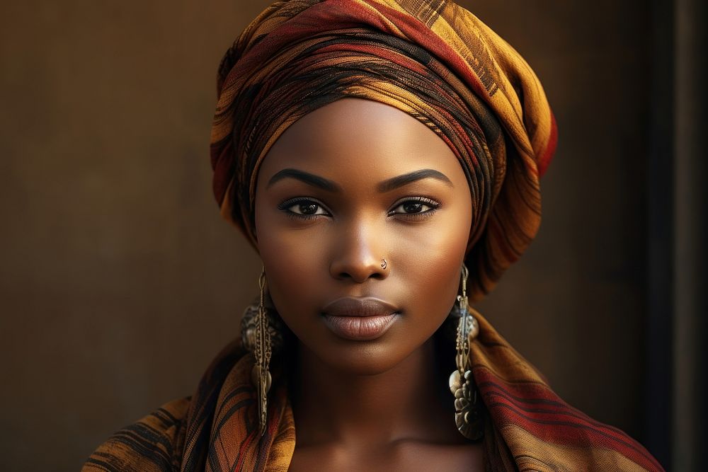 African woman portrait adult photo. AI generated Image by rawpixel.