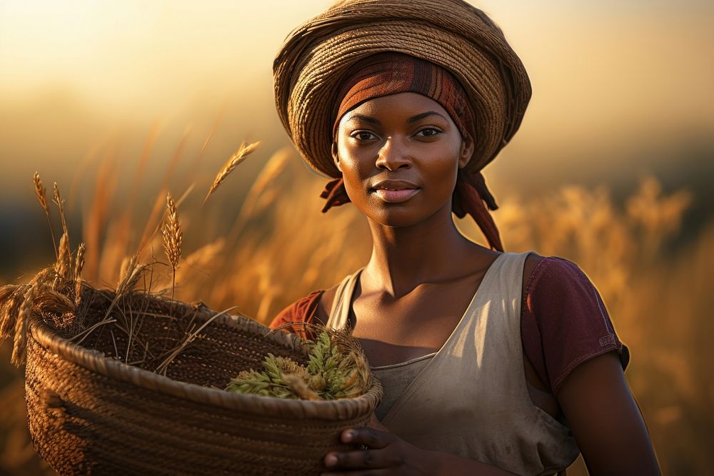 African woman outdoors portrait nature. AI generated Image by rawpixel.
