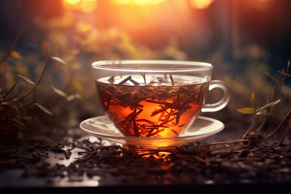 Lapanese tea saucer drink light. AI generated Image by rawpixel.