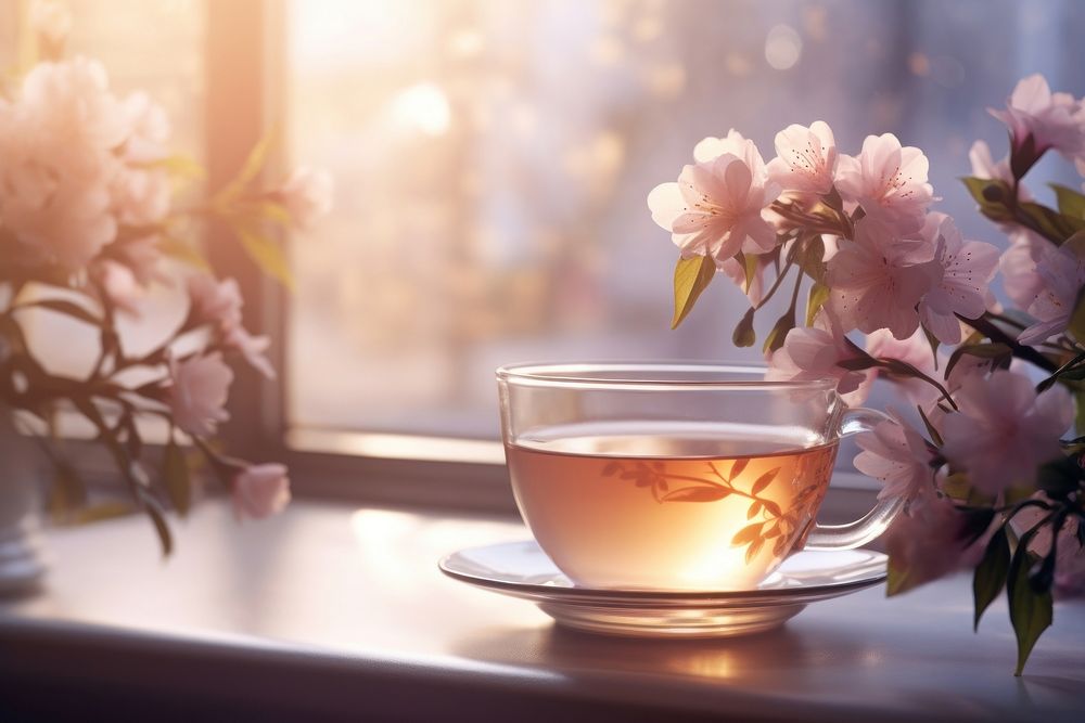 Tea flower drink plant cup. AI generated Image by rawpixel.