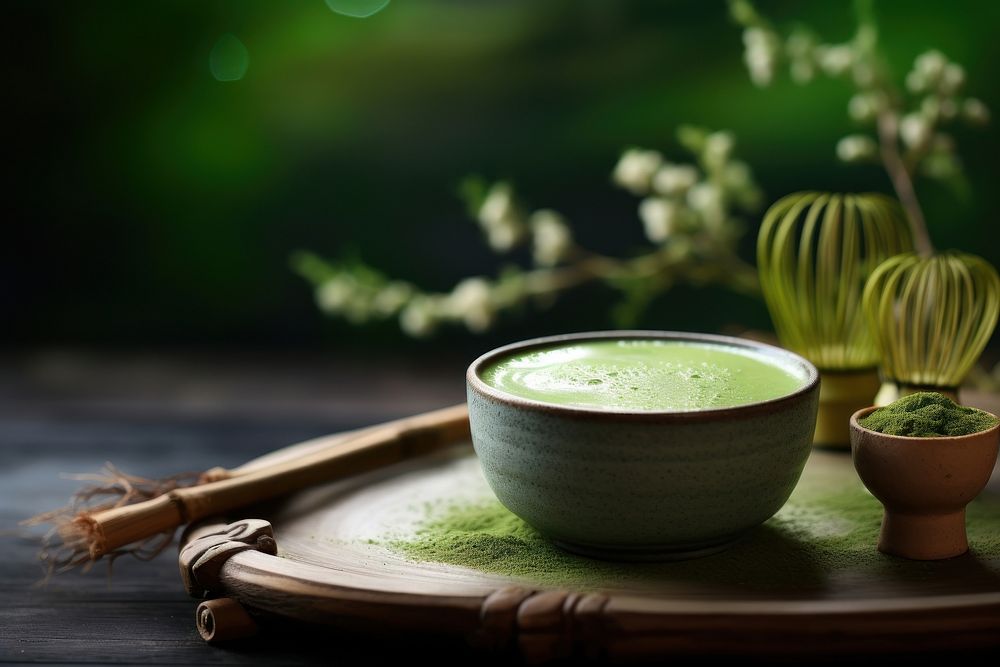 Tea matcha drink plant food. AI generated Image by rawpixel.