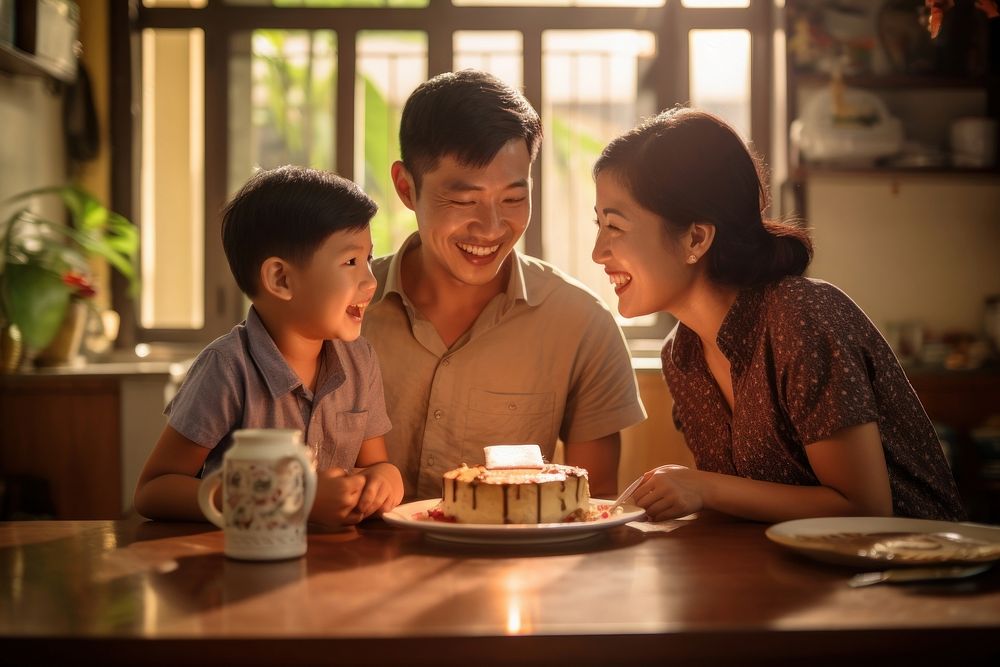 Thai family cake birthday dessert. AI generated Image by rawpixel.