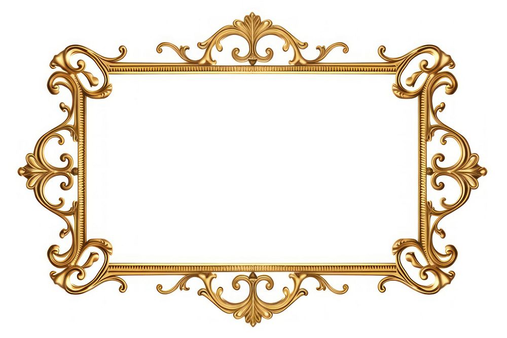Divider frame gold white background. AI generated Image by rawpixel.