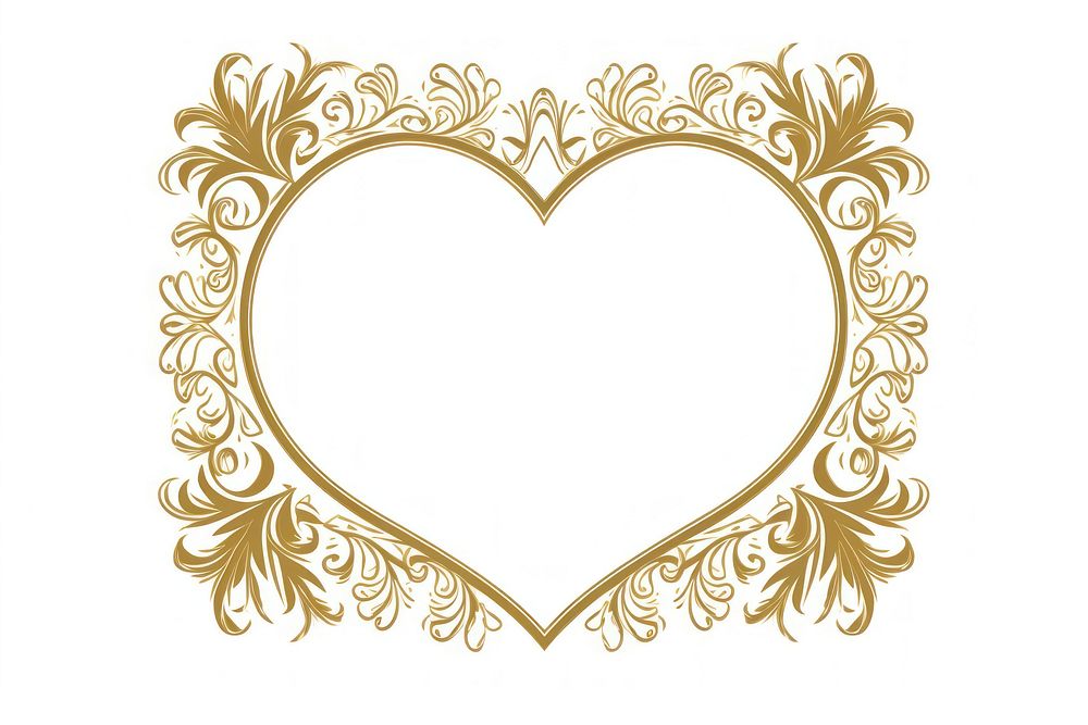 Heart pattern gold white background. AI generated Image by rawpixel.