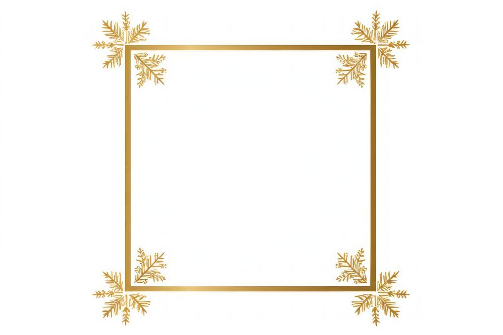 Snowflake frame white gold. AI generated Image by rawpixel.