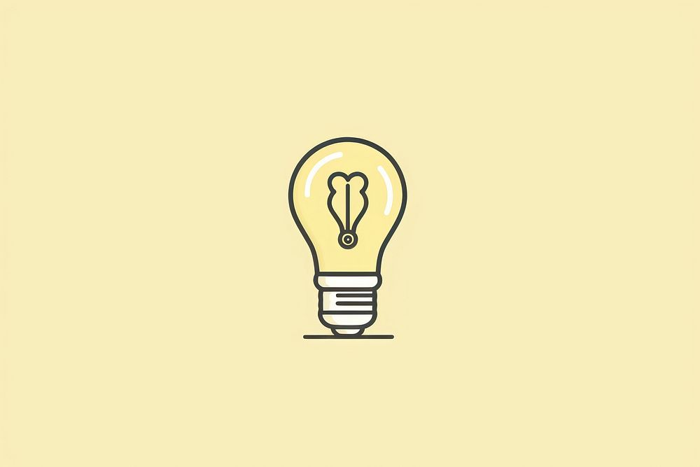 Idea sign lightbulb line logo. AI generated Image by rawpixel.