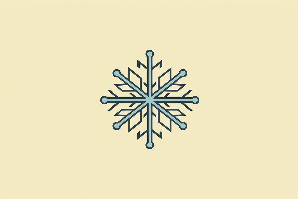 Snowflake line logo creativity. AI generated Image by rawpixel.