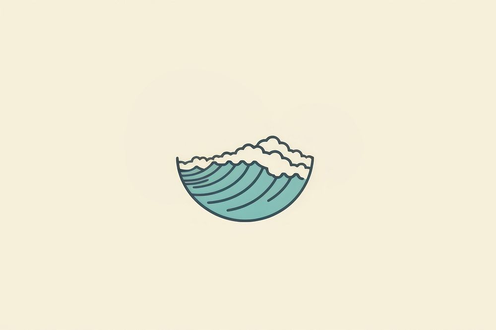 Wave nature logo sea. AI generated Image by rawpixel.