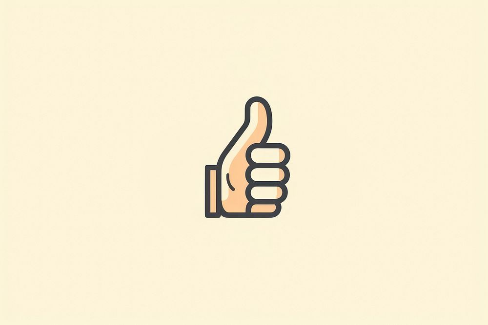 Thumb up finger line logo. AI generated Image by rawpixel.