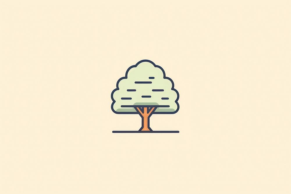 Tree outdoors plant cream. AI generated Image by rawpixel.