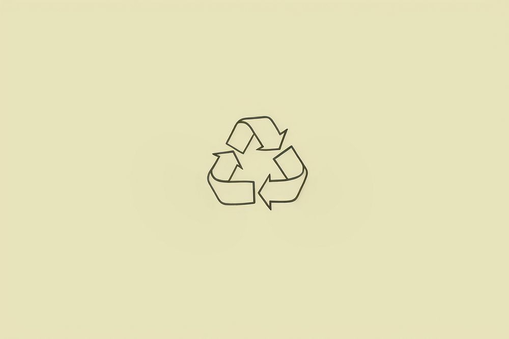 Recycle circle yellow symbol. AI generated Image by rawpixel.