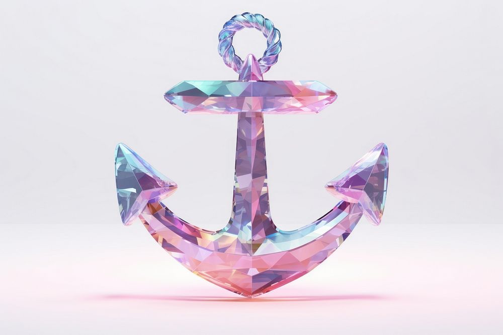 Crystal holographic anchor jewelry electronics accessories. 