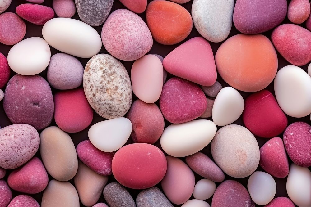 Pink and red colorful small sea stone pebble backgrounds pill. AI generated Image by rawpixel.