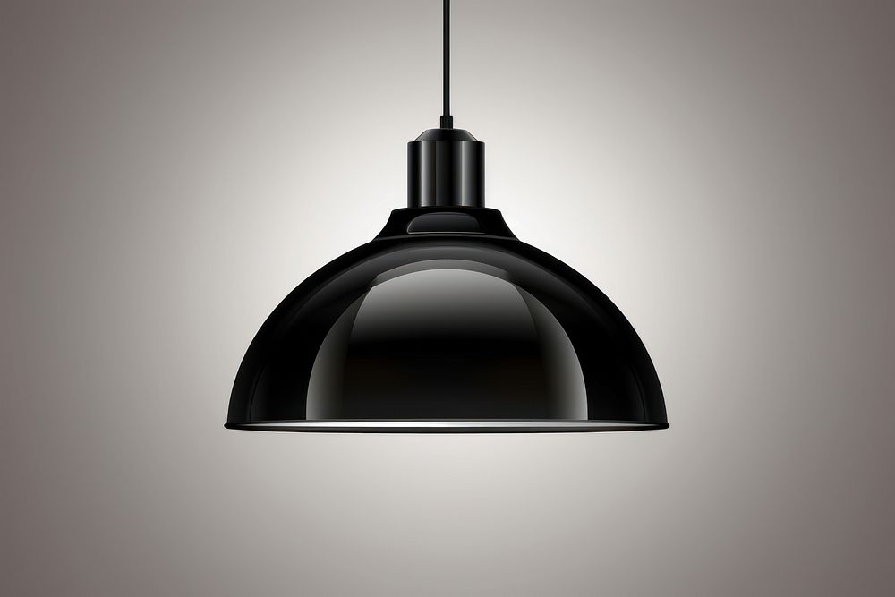Black ceiling lamp chandelier lampshade lighting. AI generated Image by rawpixel.