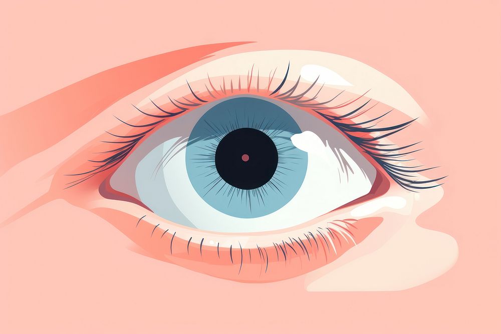 Eye mental health illustrated portrait graphics. AI generated Image by rawpixel.
