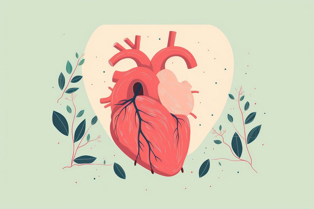 Heart insurance cartoon drawing sketch. AI generated Image by rawpixel.
