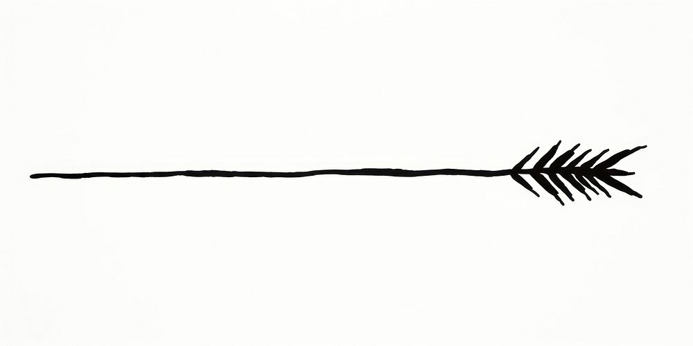 Ink brush arrow line white background. AI generated Image by rawpixel.