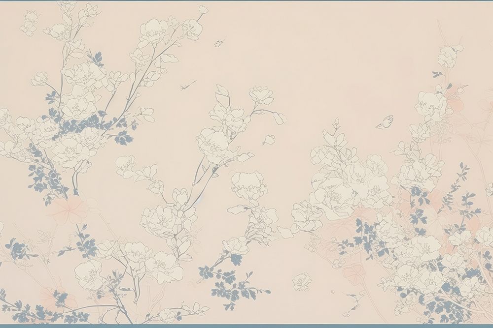 Sketch of flowers backgrounds pattern art. AI generated Image by rawpixel.