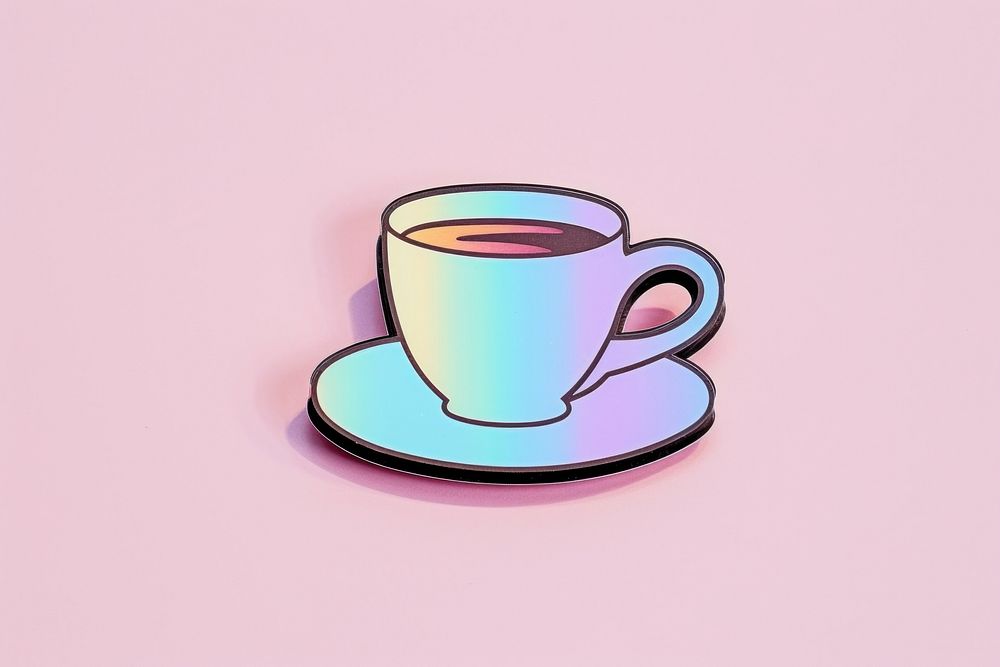 Coffee cup saucer drink shape. AI generated Image by rawpixel.