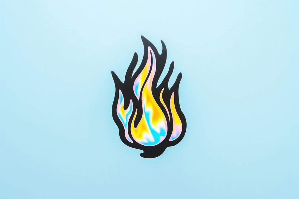 Fire shape logo sign. AI generated Image by rawpixel.