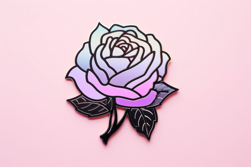 Rose flower purple shape. AI generated Image by rawpixel.