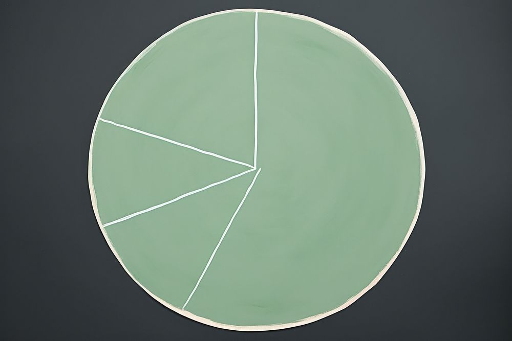 Pie chart green porcelain dishware. AI generated Image by rawpixel.