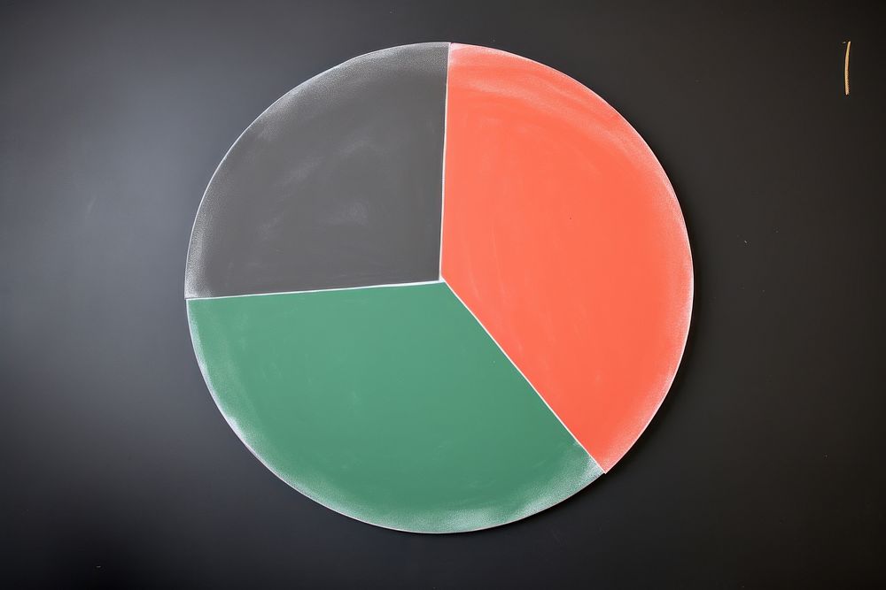 Pie chart green circle number. AI generated Image by rawpixel.