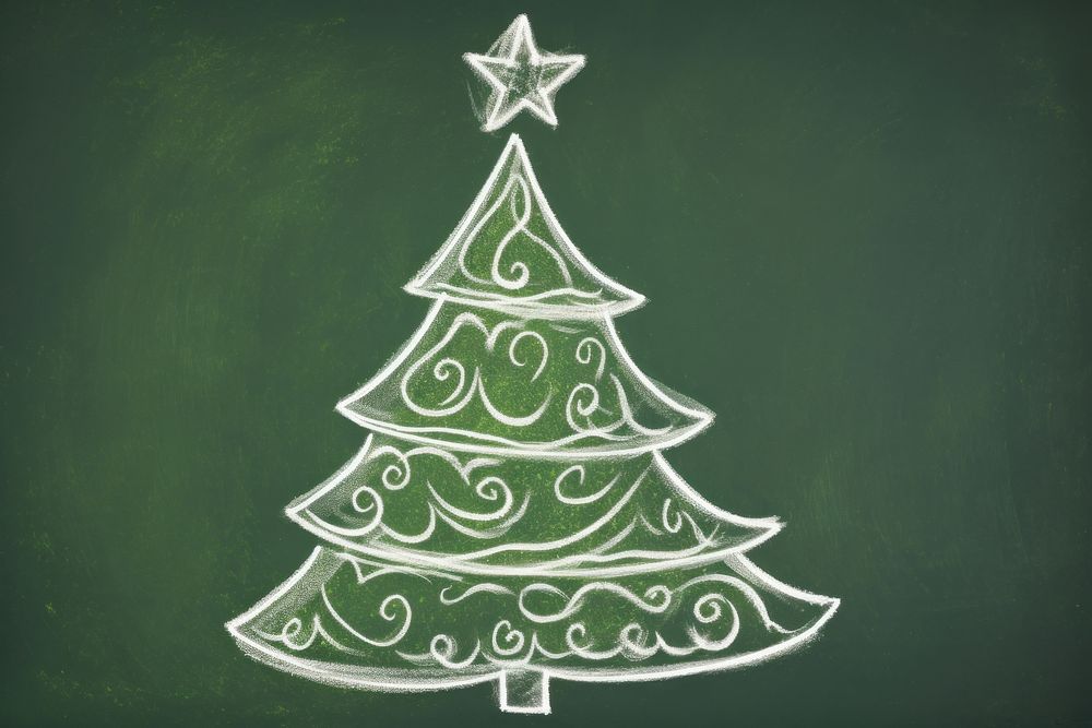 Christmas decorate board chalk green. AI generated Image by rawpixel.