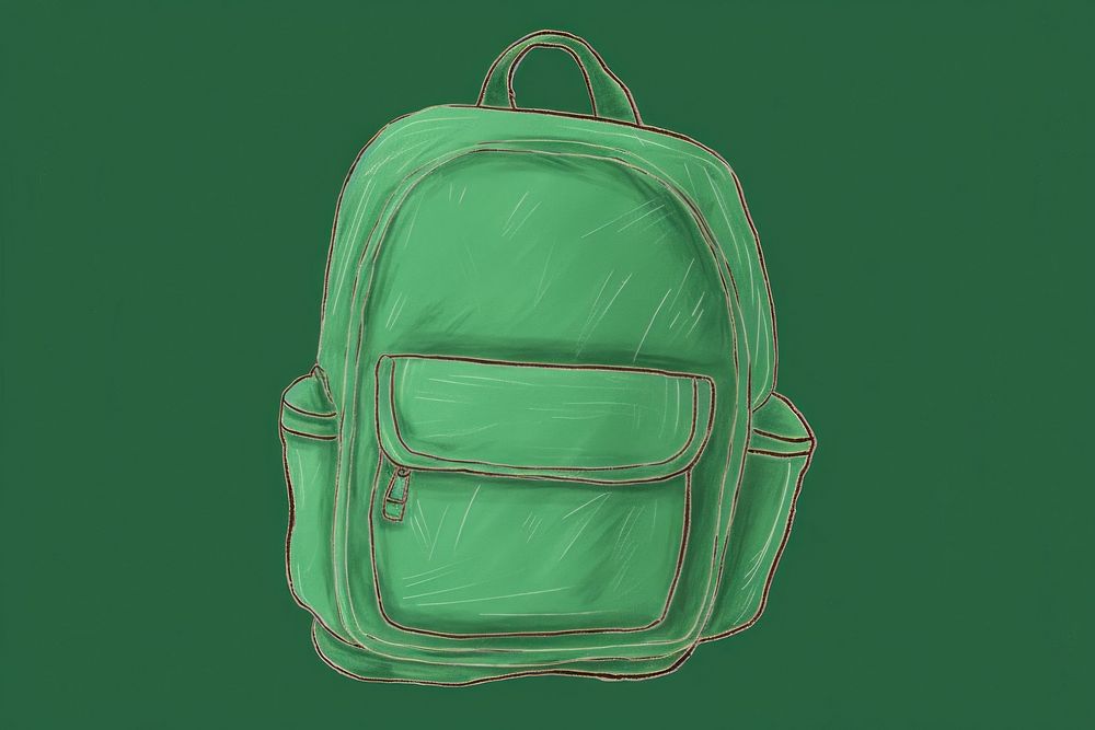 Backpack green bag accessories. AI generated Image by rawpixel.