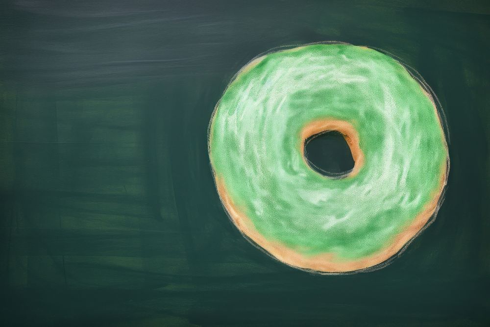 Donut green confectionery creativity. AI generated Image by rawpixel.