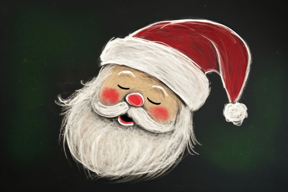Santa cluas head sketch representation celebration. AI generated Image by rawpixel.