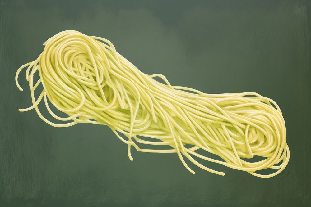 Spaghetti sketch pasta green. AI generated Image by rawpixel.