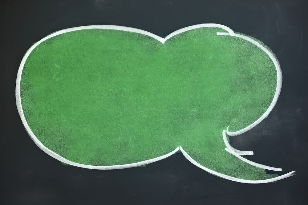 Speech bubble blackboard green chalk. AI generated Image by rawpixel.