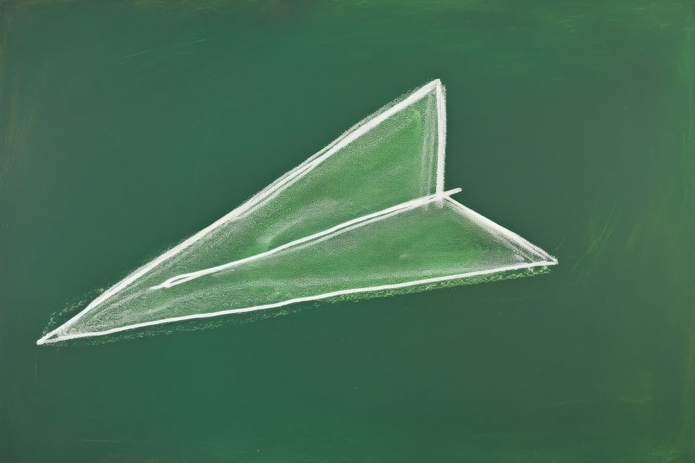 Paper plane sketch chalk board. AI generated Image by rawpixel.
