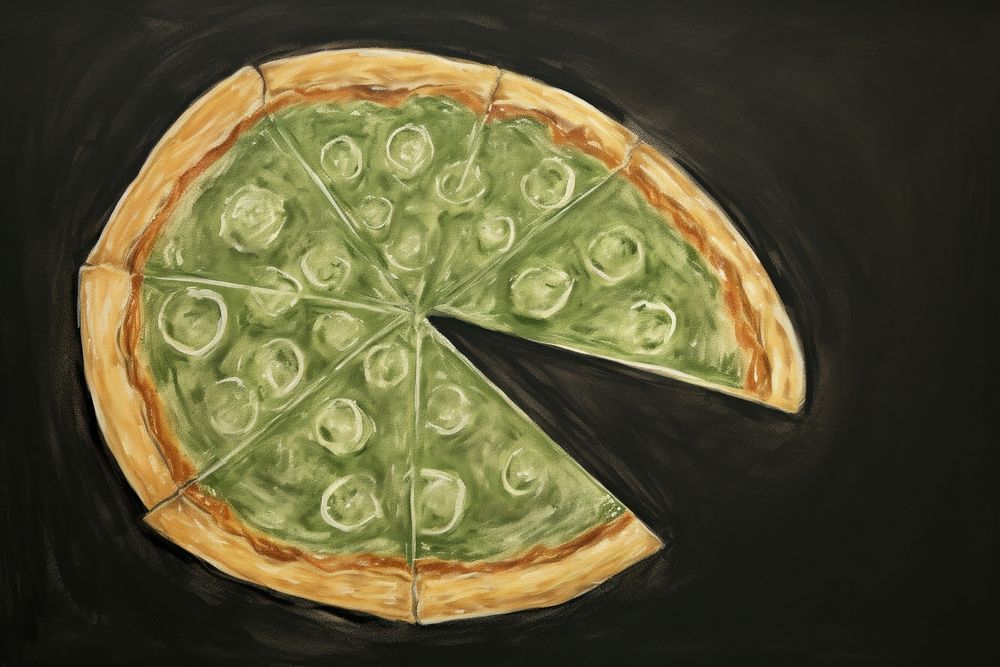 Pizza green food freshness. AI generated Image by rawpixel.