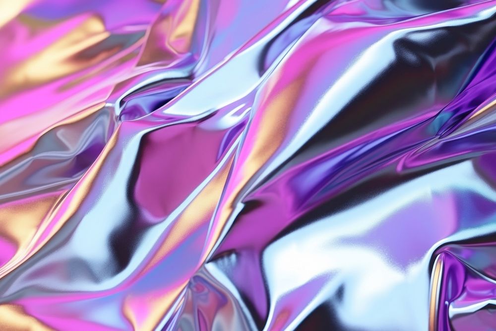 Crumped foil backgrounds purple silk. AI generated Image by rawpixel.