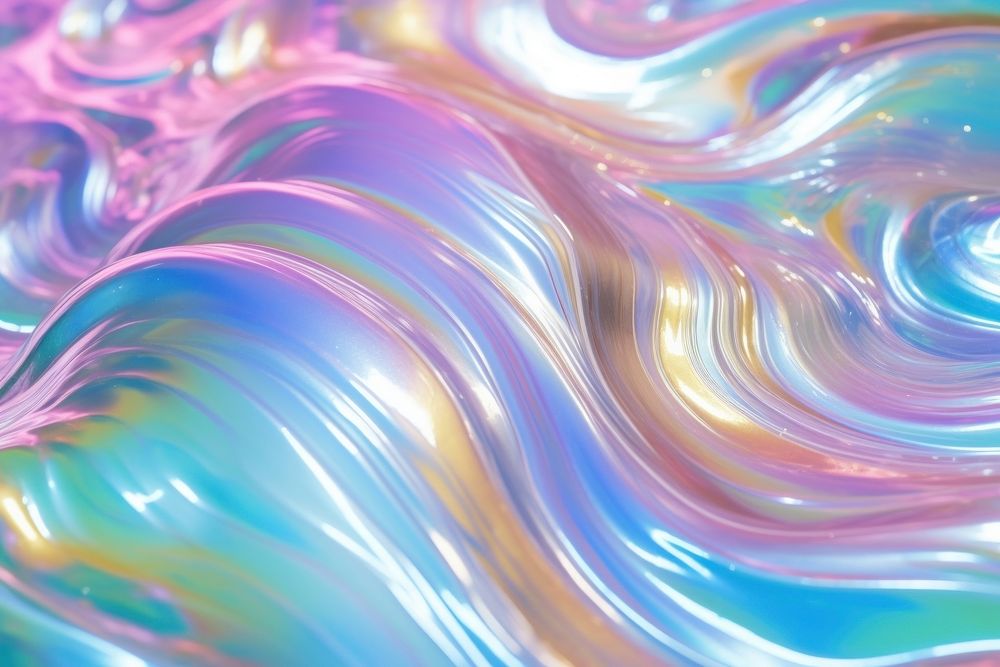Water wave texture backgrounds pattern rainbow. AI generated Image by rawpixel.