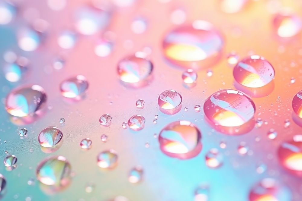 Water drop backgrounds rainbow petal. AI generated Image by rawpixel.