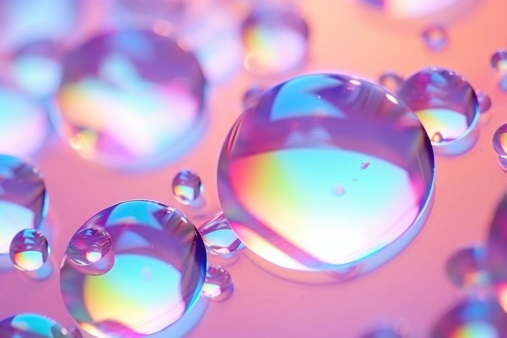 Water drop backgrounds rainbow sphere. AI generated Image by rawpixel.