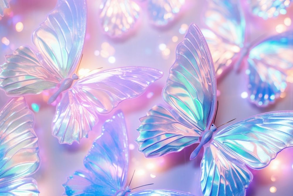 Butterfly texture backgrounds illuminated decoration. AI generated Image by rawpixel.