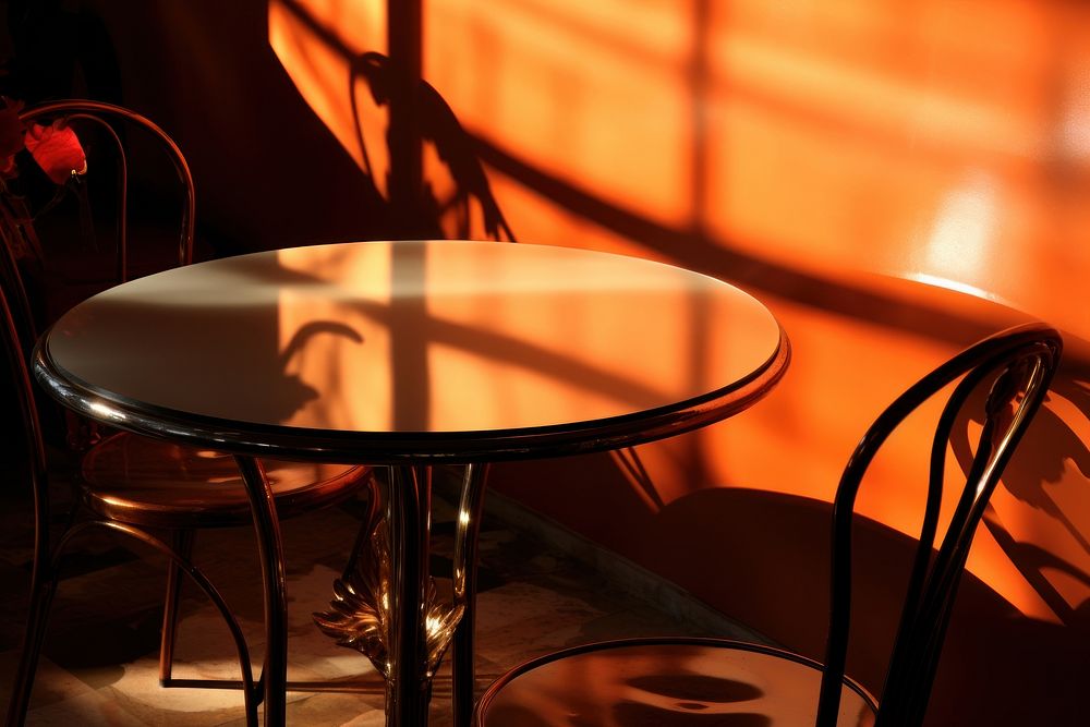 Cafe table furniture shadow. AI generated Image by rawpixel.